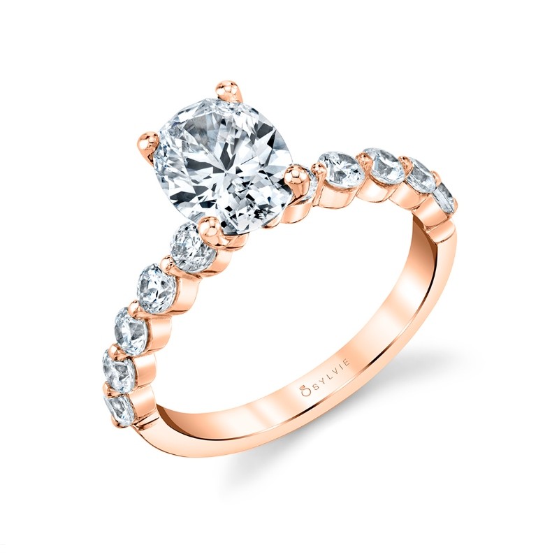 Oval Cut Single Prong Engagement Ring - Karol