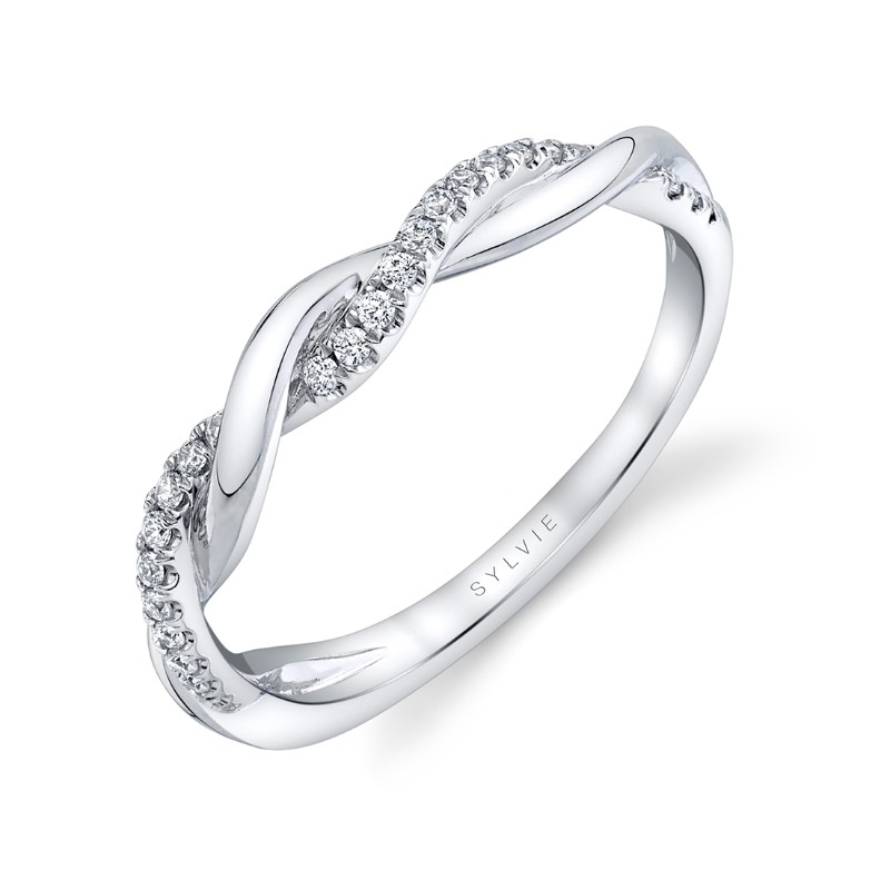 Spiral Diamond Wedding Ring - Claire