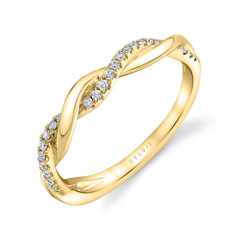 Spiral Diamond Wedding Ring - Claire