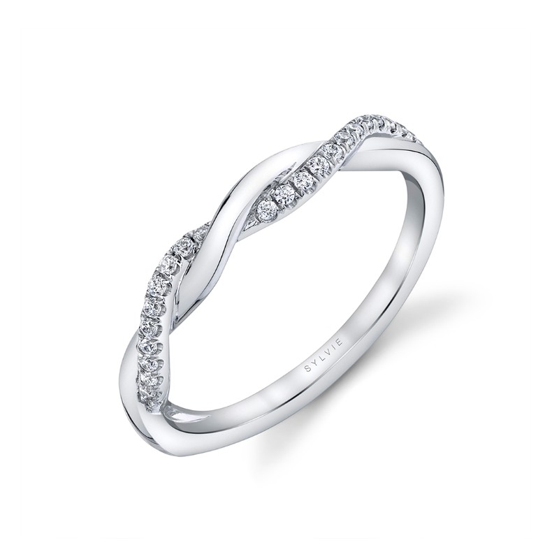 Diamond Spiral Wedding Ring - Evangeline