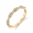 Round Cut Double Diamond Spiral Wedding Ring - Gina