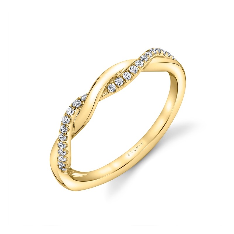 Diamond Spiral Wedding Ring - Evangeline