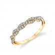 Round Cut Classic Spiral Wedding Band - Anaelle