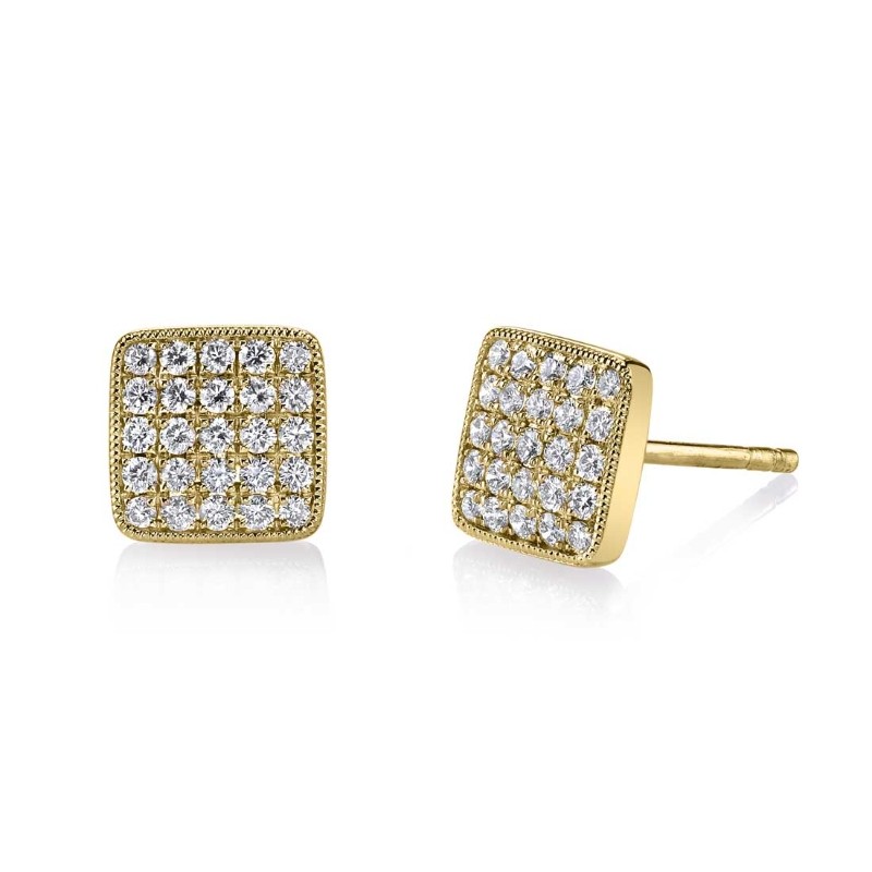 Diamond Square Earrings