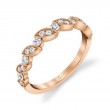 Stackable Rose Gold Diamond Band - Lily