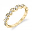 Stackable Yellow Gold Diamond Band - Lily