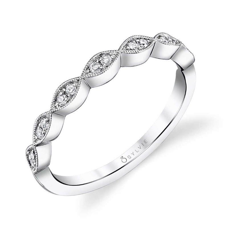 Diamond Stackable Wedding Band - Madeleina