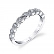 White Gold & Diamond Stackable Wedding Band - Fiona