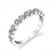 Vintage Inspired Diamond Stackable Wedding Band - Chloé