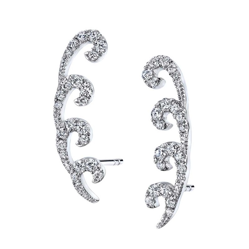 Diamond Swirl Ear Climbers