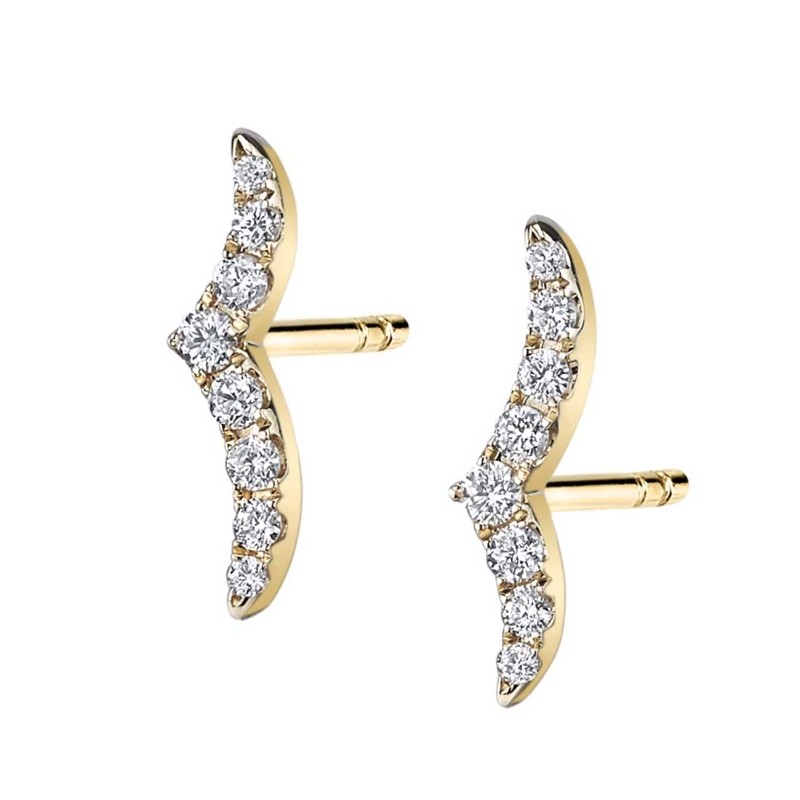 Unique Diamond Ear Climbers