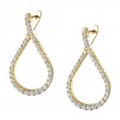 Modern Diamond Hoop Earrings - 1.5 Carat