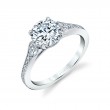 Round Cut Unique Engagement Ring - Esmeralda