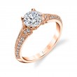 Round Cut Modern Vintage Engagement Ring - Arianna