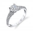 Round Cut Modern Vintage Engagement Ring - Arianna