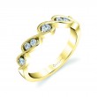 Unique Yellow Gold Spiral Wedding Band - Amanda