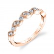 Unique Rose Gold Stackable Wedding Band - Roxanne