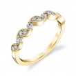 Unique Yellow Gold Stackable Wedding Band - Roxanne