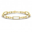 Diamond East West Open Oval Link Bracelet