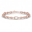 Diamond Open Tear Drop Link Bracelet