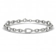 Diamond Open Tear Drop Link Bracelet