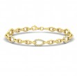 Diamond Open Tear Drop Link Bracelet