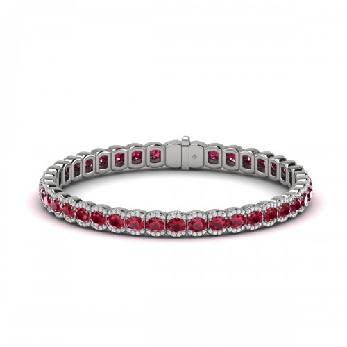 Diamond and Ruby Bracelet