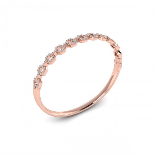 Diamond Open Link Bangle