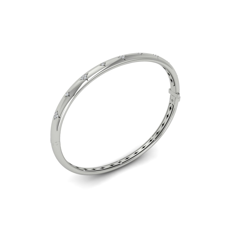 Diamond Vlora Star Hinged Bangle