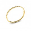Alternating Diamond Twist Bangle Bracelet