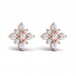 Floating Diamond Star Stud Earrings