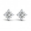 Floating Diamond Star Stud Earrings