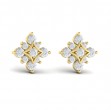 Floating Diamond Star Stud Earrings