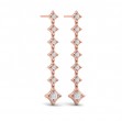 Diamond Vlora Star Long Drop Statement Earrings
