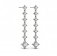 Diamond Vlora Star Long Drop Statement Earrings