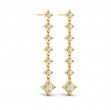 Diamond Vlora Star Long Drop Statement Earrings