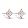 Diamond Cluster Star Stud Earrings