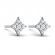 Diamond Cluster Star Stud Earrings