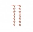 Diamond Trinity Drop Statement Earrings