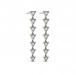 Diamond Trinity Drop Statement Earrings