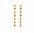 Diamond Trinity Drop Statement Earrings