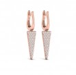 Diamond Trinity Drop Huggie Earrings