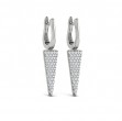 Diamond Trinity Drop Huggie Earrings