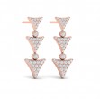 Diamond Trinity Drop Statement Earrings