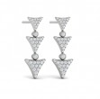 Diamond Trinity Drop Statement Earrings