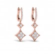 Diamond Double Vlora Star Drop Huggie Earrings