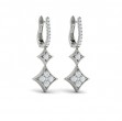 Diamond Double Vlora Star Drop Huggie Earrings