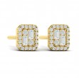 Diamond Baguette Stud Earrings