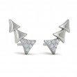 Diamond and Multi Trinity Ear Climber