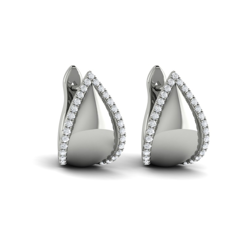 Diamond Trinity Huggie Pendant